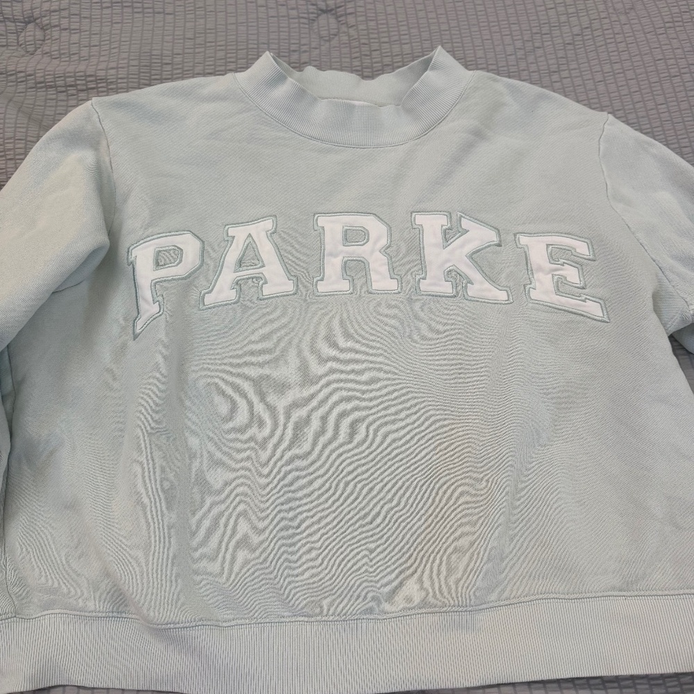 PARKE “something blue” mockneck